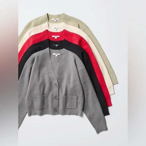 Uniqlo WOMEN SMOOTH COTTON V NECK
CARDIGAN - Picture 5 of 5